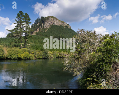 Dh Pohaturoa Waikato, Neuseeland Waikato Fluss hoch Rhyolith lava Dome vulkanischen plug Crag landschaftlich schöne Stockfoto