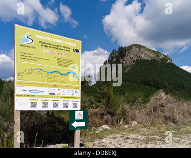 dh Pohaturoa WAIKATO Neuseeland Waikato River Trails Wegweiser Fußweg trail Stockfoto