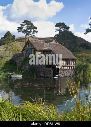 dh Herr der Ringe HOBBINGEN Neuseeland Hobbits Mühle Film set Film Website Filme Hobbit Stockfoto