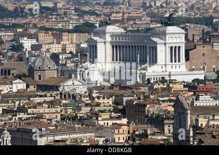 Vittoriano Denkmal zu Vittorio Emanual II König in der Mitte von Rom Stockfoto