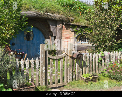 dh Herr der Ringe HOBBINGEN Neuseeland Hobbits Hütte Tür Film set Film-Herr der Ringe Filme Hobbit-Site