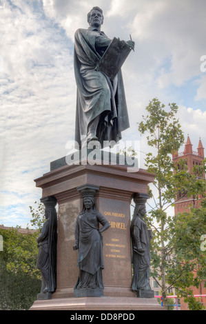 Karl Friedrich Schinkel-Denkmal am Schinkelplatz, Berlin, Deutschland Stockfoto