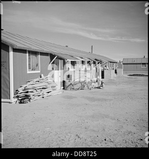 Ein typisches Kasernengebäude im Granada Relocation Center (Amache) in Colorado, einem Ort, der während des Zweiten Weltkriegs für die Internierung japanischer Amerikaner genutzt wurde. Stockfoto