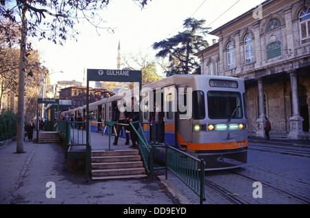 Straßenbahn in Sultanhment Bezirk Istanbul Türkei Stockfoto