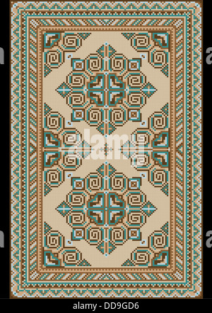 Antike helle Teppich mit Pastelltönen Stockfoto