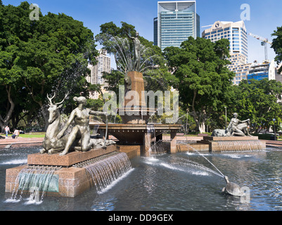 dh-Hyde Park SYDNEY Australien JF Archibald Memorial Fountain-Wolkenkratzer Stockfoto