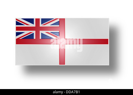 Naval Ensign des Vereinigten Königreichs (White Ensign). Ich stilisiert. Stockfoto