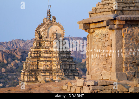 Virupaksha Tempel in Hampi, Karnataka, Indien Stockfoto