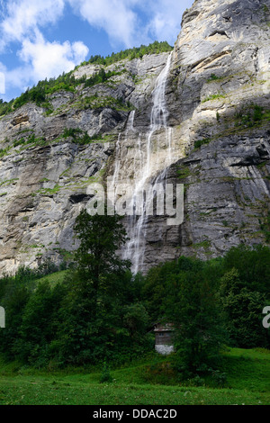 Murrenbach Falls, Lauterbrunnen, Berner Oberland, Schweiz, Europa Stockfoto