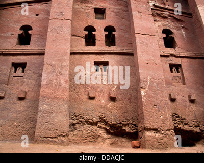 Bet Medhane Alem Kirche in Lalibela Stockfoto