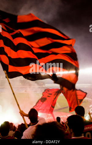 Flamengo-Fußball-Team-Fans im Maracanã-Stadion, Rio De Janeiro, Brasilien. Stockfoto