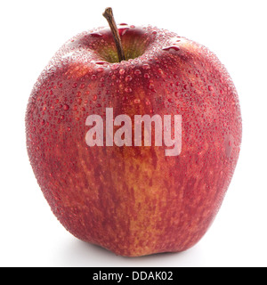 Roter Apfel isoliert auf weißem Hintergrund. Stockfoto
