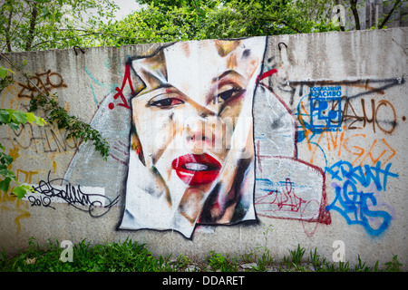 Graffiti-Marilyn Monroe Stockfoto