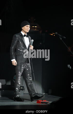 Hong Kong, China. 29. August 2013. Sänger Justin Lo hält Konzert in Hongkong, China auf Donnerstag, 29. August 2013. Bildnachweis: TopPhoto/Alamy Live-Nachrichten Stockfoto