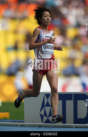 Misaki Onishi (JPN), 14. August 2013 - Leichtathletik: Die 14. IAAF Leichtathletik WM - Moskau 2013, Frauen 5000 m Qualifikation im Luzhniki Stadion in Moskau, Russland. (Foto von Takashi Okui/AFLO) Stockfoto