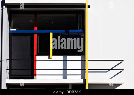 Gerrit Rietveld entwarf Schroder House, Utrecht, Niederlande. Stockfoto