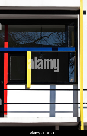 Gerrit Rietveld entwarf Schroder House, Utrecht, Niederlande. Stockfoto