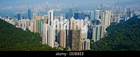 China, Hong-Kong, Stadtbild von Victoria Peak Stockfoto