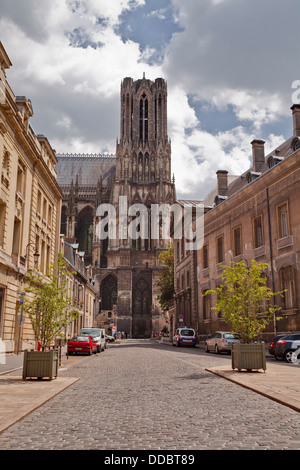 Notre-Dame de Reims Kathedrale in der Stadt Reims, Frankreich. Stockfoto