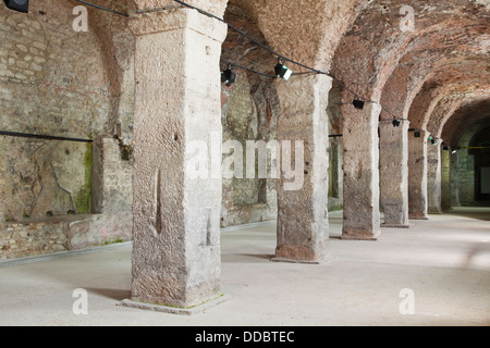 Gallo-römische Cryptoporticos in Reims. Die Galerien stammen aus rund um 200AD. Stockfoto