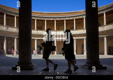 Charles V Palast, Alhambra. Granada, Andalusien. Spanien Stockfoto