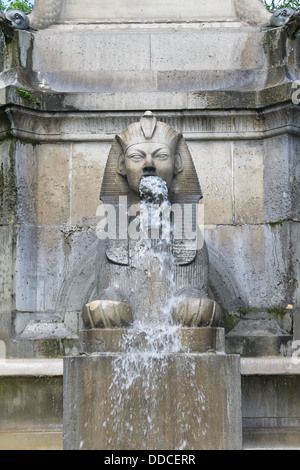 Sphinx der Fontaine du Palmier (1806-1808). Paris, Frankreich. Stockfoto