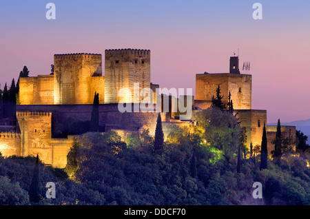 Alcazaba, Alhambra, Granada, Andalusien, Spanien Stockfoto