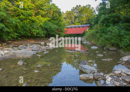 Everett gedeckte Brücke in Cuyahoga Valley National Park in Ohio in den Vereinigten Staaten Stockfoto