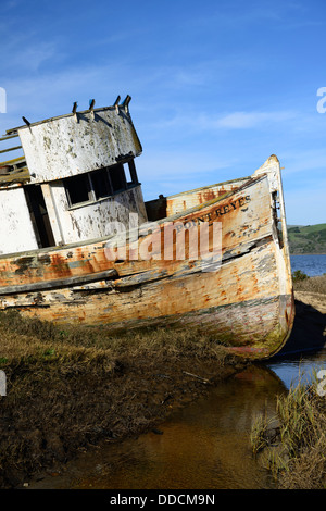 Point Reyes verlassene Schiffswrack entlang der Ufer der Tomales Bay Point Reyes National Seashore Kalifornien Stockfoto