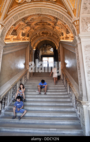 Im Luxus-Dekoration der Dogenpalast in Venedig Italien Stockfoto