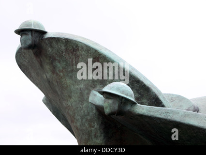 Juno Beach Besucherzentrum Statue und Denkmal. Courseulles-Sur-Mer, Normandie, Frankreich Stockfoto