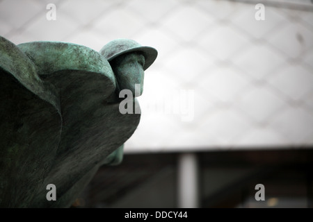 Juno Beach Besucherzentrum Statue und Denkmal. Courseulles-Sur-Mer, Normandie, Frankreich Stockfoto