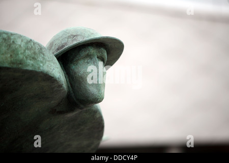 Juno Beach Besucherzentrum Statue und Denkmal. Courseulles-Sur-Mer, Normandie, Frankreich Stockfoto