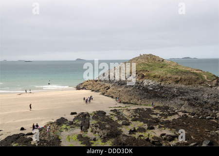 Whitesands Bay, St Davids, Pembrokeshire, Wales, Großbritannien, Deutschland, UK, Europa Stockfoto