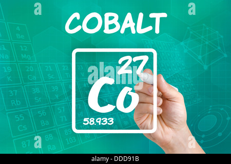 Symbol für das chemische Element cobalt Stockfoto