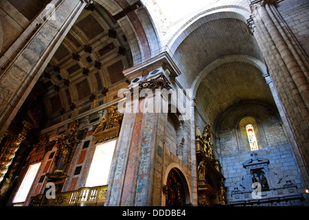 Se Kathedrale, 12./13. Jahrhundert Festungskirche, äußere Innenansichten, Porto, Porto, Portugal Stockfoto