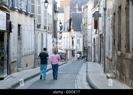 Straßenszene in der französischen Stadt Blois, Loir-et-Cher, Loire Vally, Frankreich Europa Stockfoto