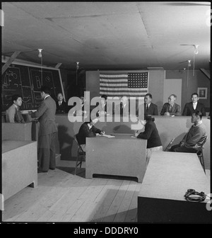 Herz Berg Relocation Center Herz Berg, Wyoming. Eine Sitzung des Gerichtshofs im Herzen Mount... 537166 Stockfoto