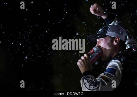 31. August 2013 - Hampton, GA, USA - Hampton, GA - 31. August 2013: Kevin Harvick gewinnt den großen CLIPS - GRIT CHIPS 300 auf dem Atlanta Motor Speedway in Hampton, GA Stockfoto