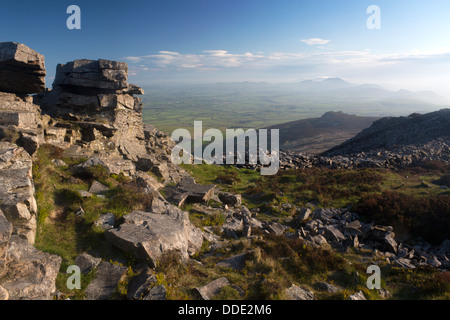 Tre'r Ceiri Eisenzeit Burgberg und Dorf am Berg oben Yr eIFL.net in der Nähe von Llithfaen Llyn Halbinsel Gwynedd North Wales UK Stockfoto