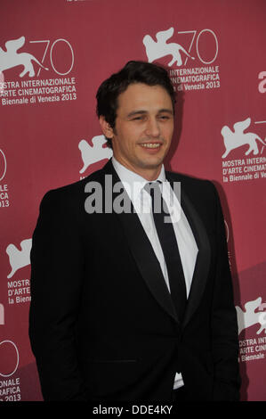 Schauspieler James Franco besucht "Palo Alto" Fototermin während der 70. Venice International Film Festival im Palazzo del Casino am 1. September 2013 in Venedig, Italien. Stockfoto