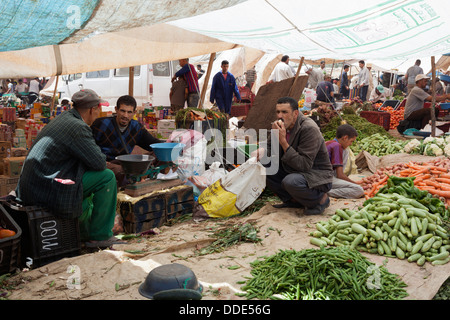 Montag Berbermarkt in Tnine Ourika, Atlasgebirge, Marokko, Nordafrika Stockfoto