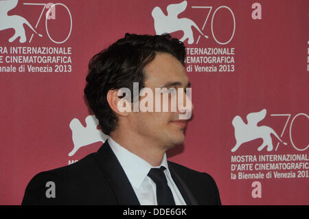 Schauspieler James Franco besucht "Palo Alto" Fototermin während der 70. Venice International Film Festival im Palazzo del Casino am 1. September 2013 in Venedig, Italien. Stockfoto