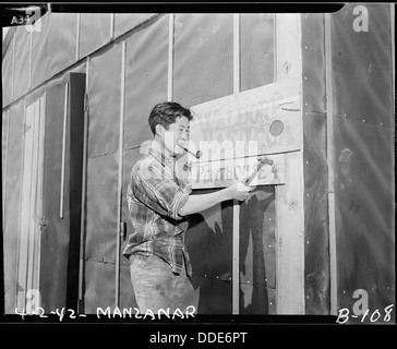 Manzanar Relocation Center, Manzanar, Kalifornien. Nicht hoch über dem Park Avenue, New York City-aber Hig... 536857 Stockfoto