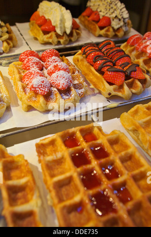 Waffel-Shop, Brüssel, Belgien, Europa Stockfoto