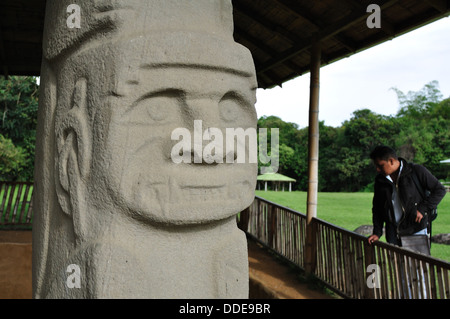 Alto de Las Piedras in ISNOS - archäologischer Park von SAN AGUSTIN. Abteilung Huila.COLOMBIA Stockfoto