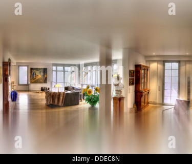 Architektur: Zeitgenössisch Wohnzimmer (HDR-Bild) Stockfoto