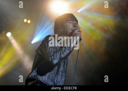 Primal Scream Livemusik Bingley 2013 Bobby Gillespie Stockfoto