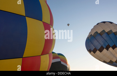 Heißluftballons über far West Texas. Stockfoto