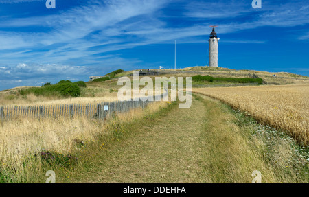 Nähert sich des Leuchtturms von Cap Gris aus dem Süden. Stockfoto